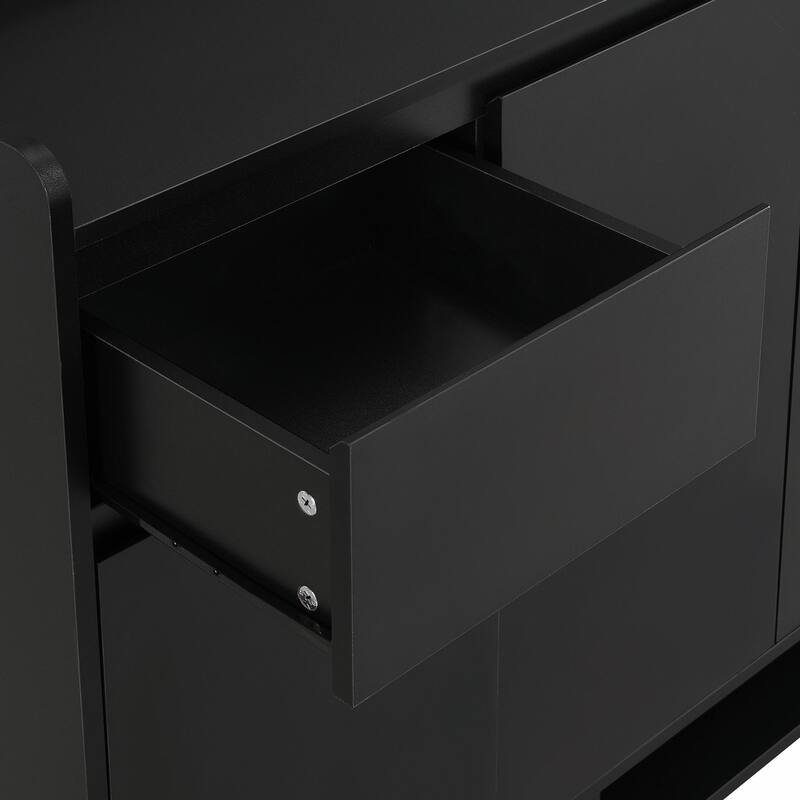 Sleek Contemporary Shoe Cabinet: Adjustable Shelves, Minimalist Home Organizer