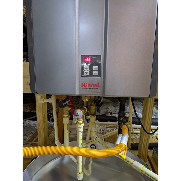 Rinnai Tankless Water Heater (Int CTWH 199k Btu 11gpm max w/Valve) Silver -  Bed Bath u0026 Beyond - 22698123
