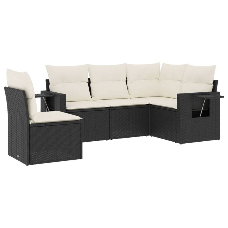 vidaXL Garden Sofa Set Black