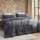 preview thumbnail 4 of 31, Coma Inducer® Butter Oversized Rayon and Microfiber Comforter Set Alaskan King - Peppercorn Gray