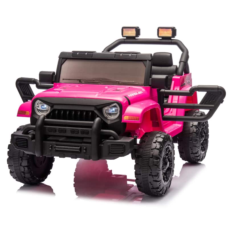 12V Ride-On Car for Kids with Remote Control, Four-Wheel Suspension, Music, Bluetooth, and MP3 for Ages 2-4