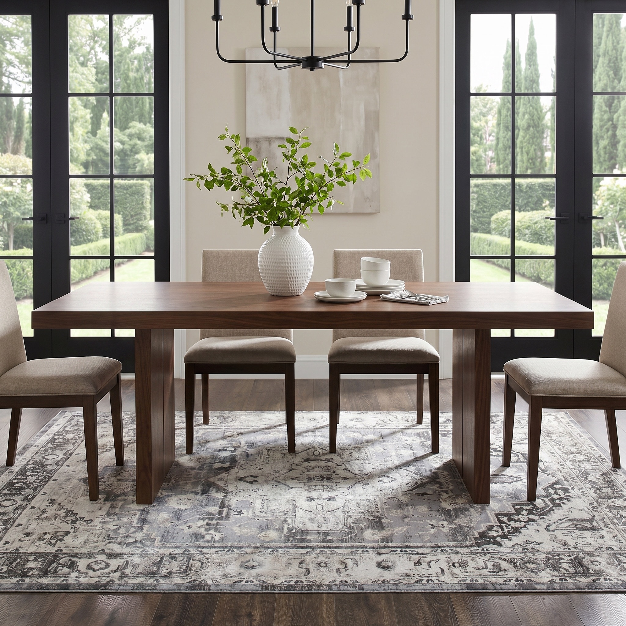 MDA Rugs Bowman Classic Oriental Gray/Beige Area Rug