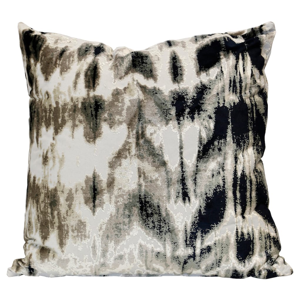 Harp & Finial Kanoko Shadow Pillow - Down Insert - Gray/Black