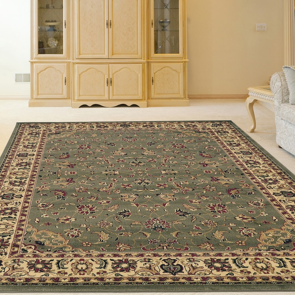 Admire Home Living Caroline Traditional Floral Sarouk Pattern Area Rug