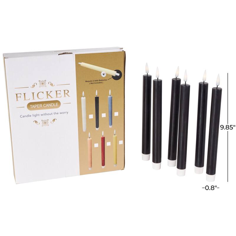 Wax Indoor Outdoor Flameless Candle with Remote Control (Set of 6)