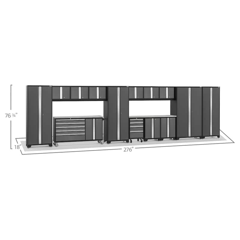 NewAge Products Bold Series 276" W x 18" D 15 Piece Garage Cabinet Set
