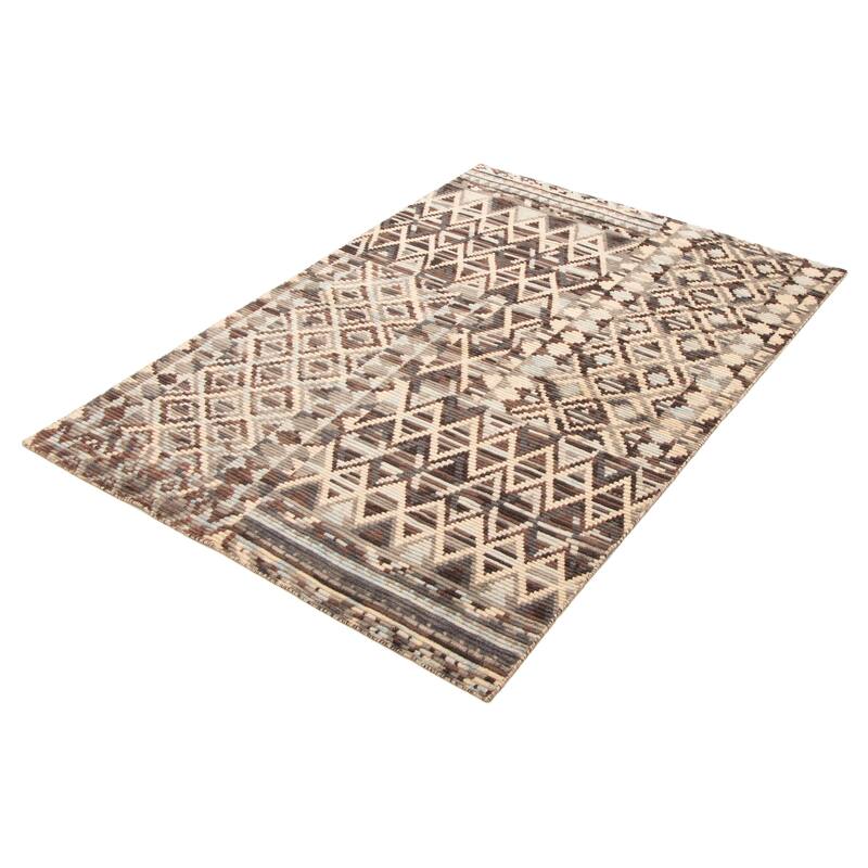 ECARPETGALLERY Hand-knotted Tangier Cream Wool Rug - 5'4 x 7'9