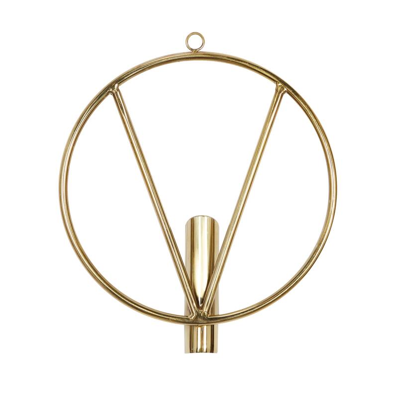 Stainless Steel Metal Wall Sconce - Set of 3 Gold - Roche River Decor