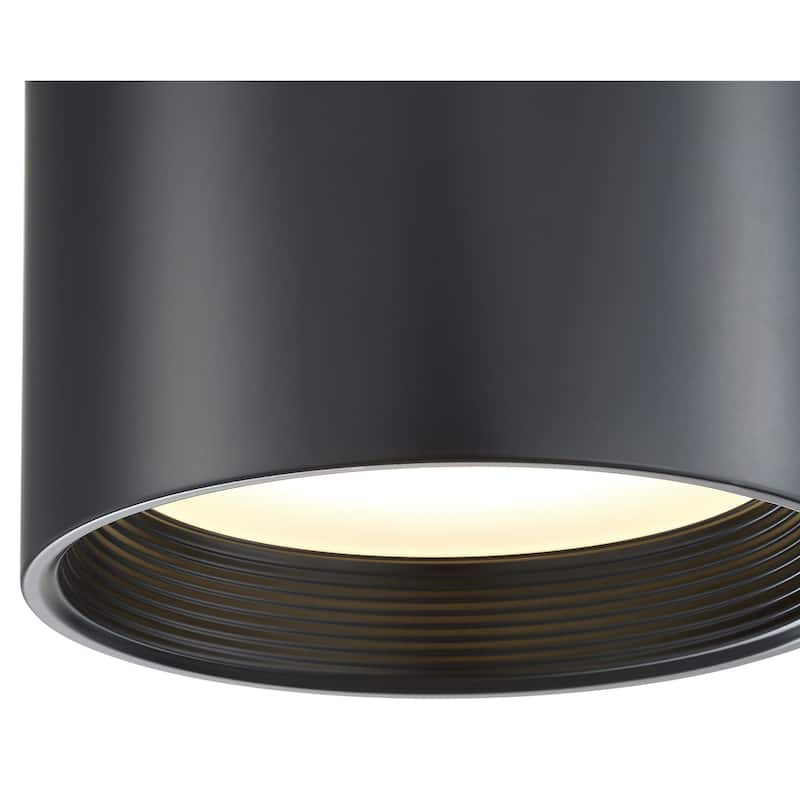 Reel 1-light Black LED Large Flush Mount