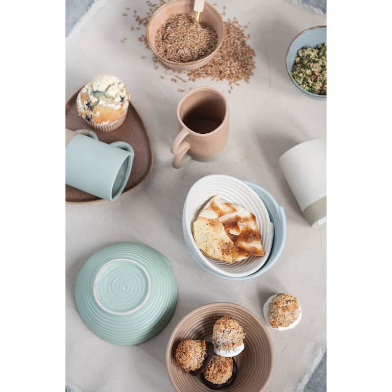 Stoneware Bowls with Reactive Glaze Finish, Set of 4