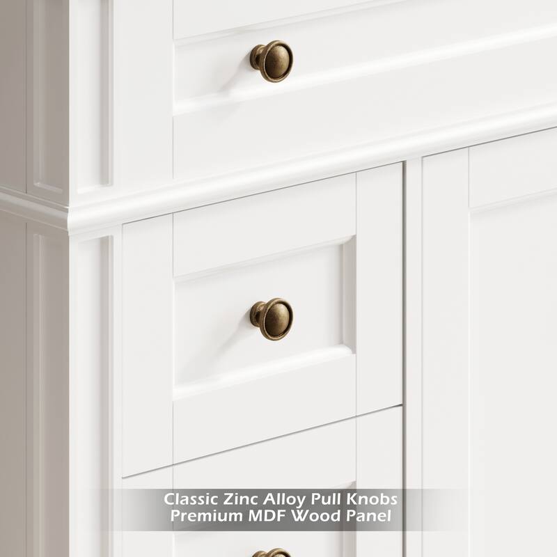 Retro Bathroom Vanity W/ Drop in Sink Combo Cabinet Set