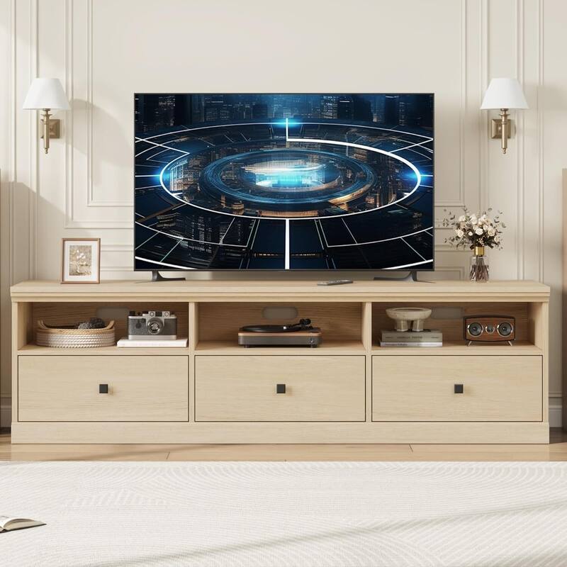 Modern TV Console Table, TV Stand with Storage Drawer - N/A