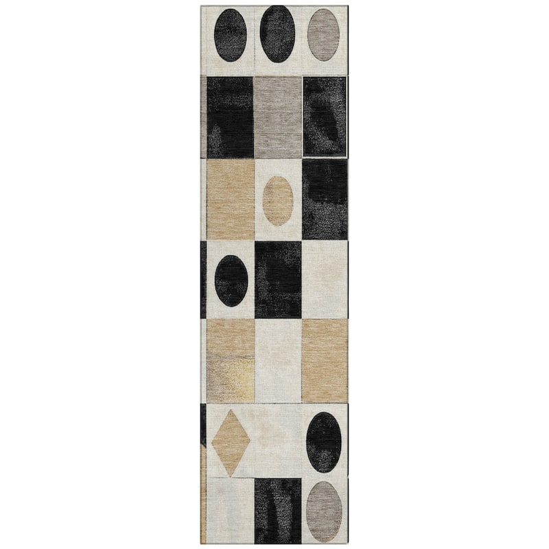 Machine Washable Indoor/Outdoor Casual Contemporary Chantille Rug