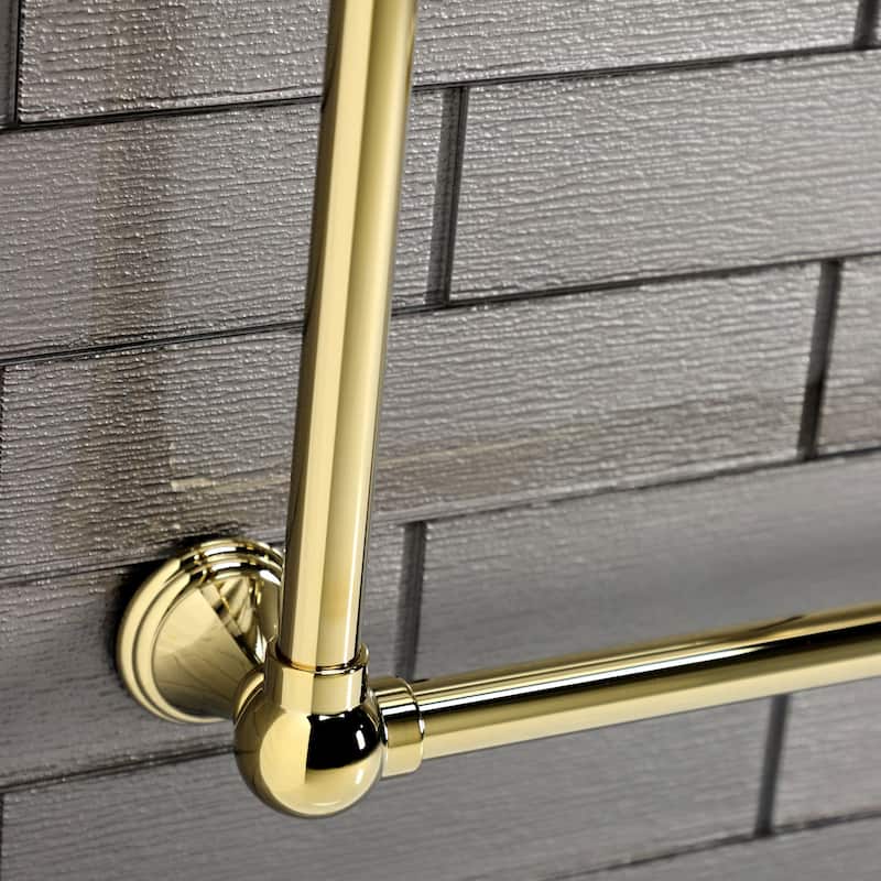 Maximilien 30 in. Wall Mount Towel Rack in Brushed Brass