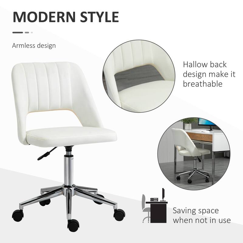 Velvet Swivel Office Chair with Adjustable Height and Wheels for Home Office Living Room and Bedroom
