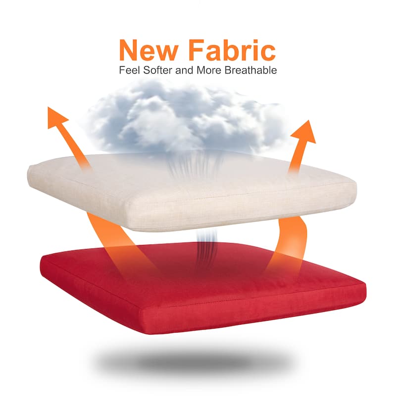 Outdoor Indoor 2-Pack 18 Inch x 20 Inch Chair Replacement Seat Cushions