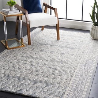 SAFAVIEH Handmade Abstract Bernardete Rustic Wool Rug