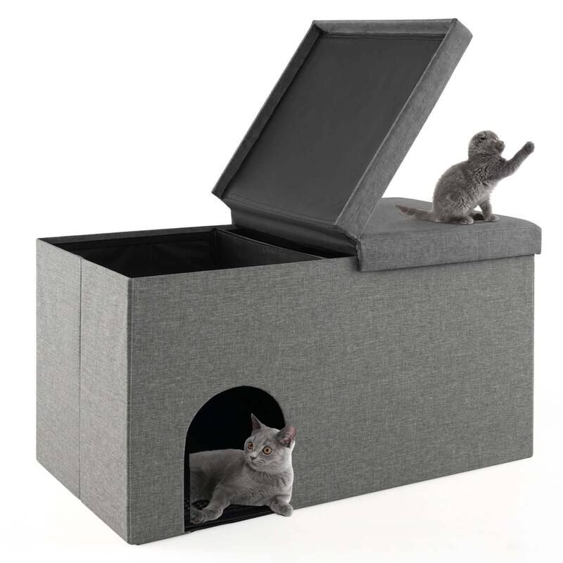 Costway Cat Litter Box Enclosure Hidden Furniture Cat Washroom Shoe - See Details