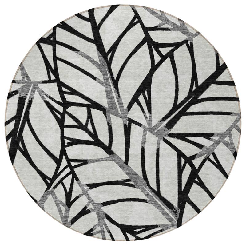 HomeRoots Floral Transitional Rectangle Outdoor Rug