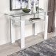 preview thumbnail 2 of 3, Dyer Rectangular Glass Top Entryway Sofa Console Table