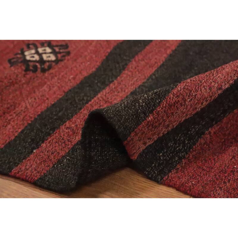 Hand Woven Oriental 100% Wool Carpet Southwestern Tribal Multi-Colored Kilim Area Rug - 10' 5'' X 6' 3''