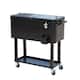 Outsunny Rolling Ice Chest Portable Patio Party Drink Cooler Cart