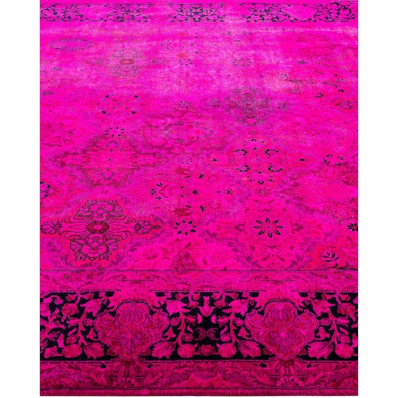 Contemporary Overdyed Wool Hand Knotted Square Area Rug - 6' 0" x 6' 8"