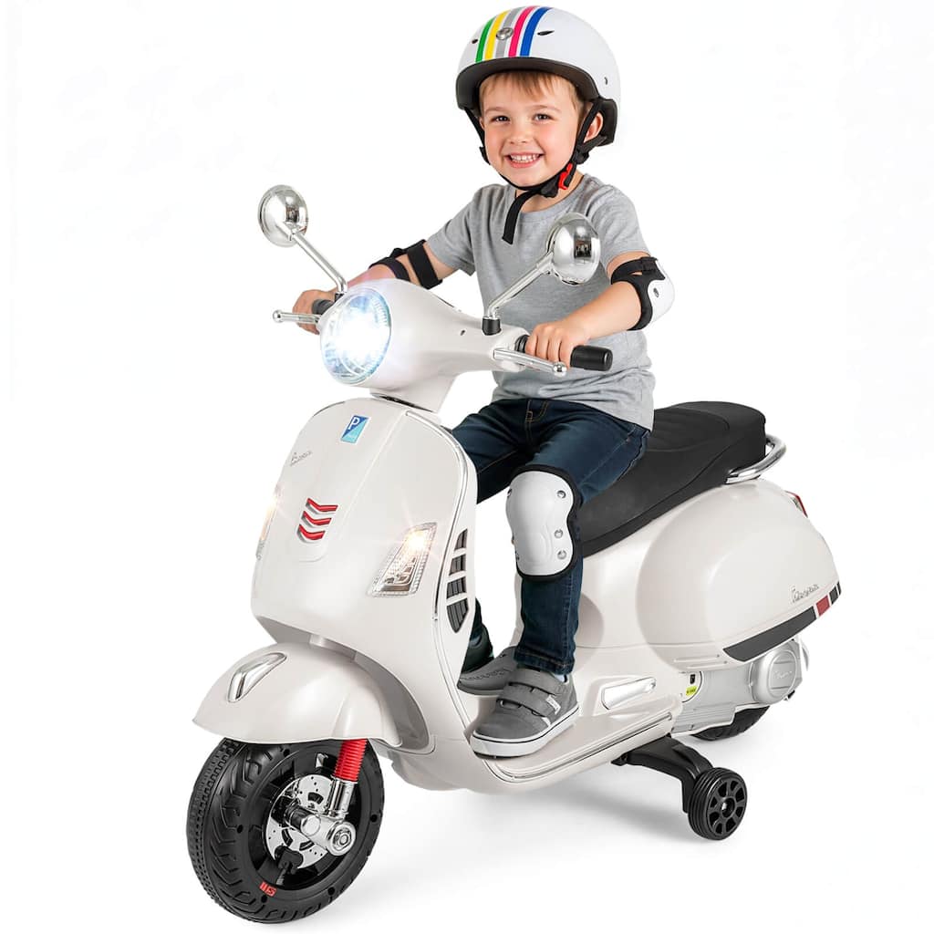 Costway Licensed VESPA 12V Kids Electric Motorcycle with Music Horn - See Details