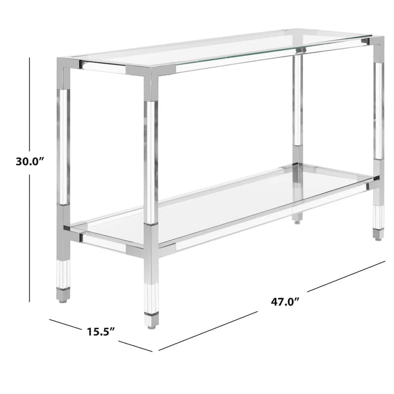 SAFAVIEH Couture Courteney Acrylic Console - 47" W x 15.5" L x 30" H - 47Wx16Dx30H
