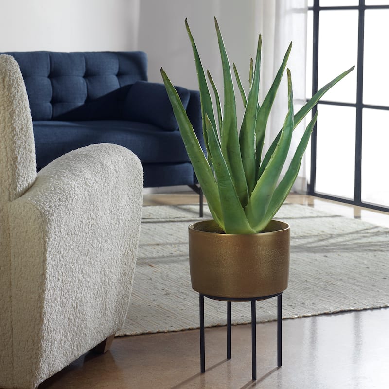 Uttermost Arabia Aloe Planter - 19.7"W x 37"H x 19.7"D