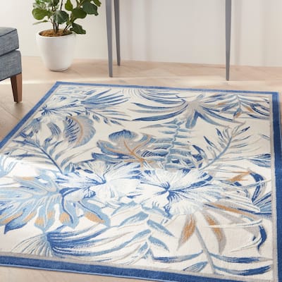 Nourison Pompeii Tropical Contemporary Bordered Area Rug