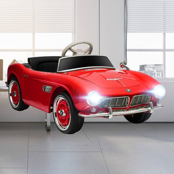 slide 2 of 16, BMW 507 Licensed Kids Electric Car with 12V Battery, Remote Control, Bluetooth, and Easy Transport Wheels