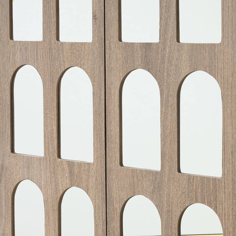 Sideboard Cabinet with Doors & Shelves, Mid Century Modern Storage Cabinet, Buffet Cabinet with Solid Wood Legs