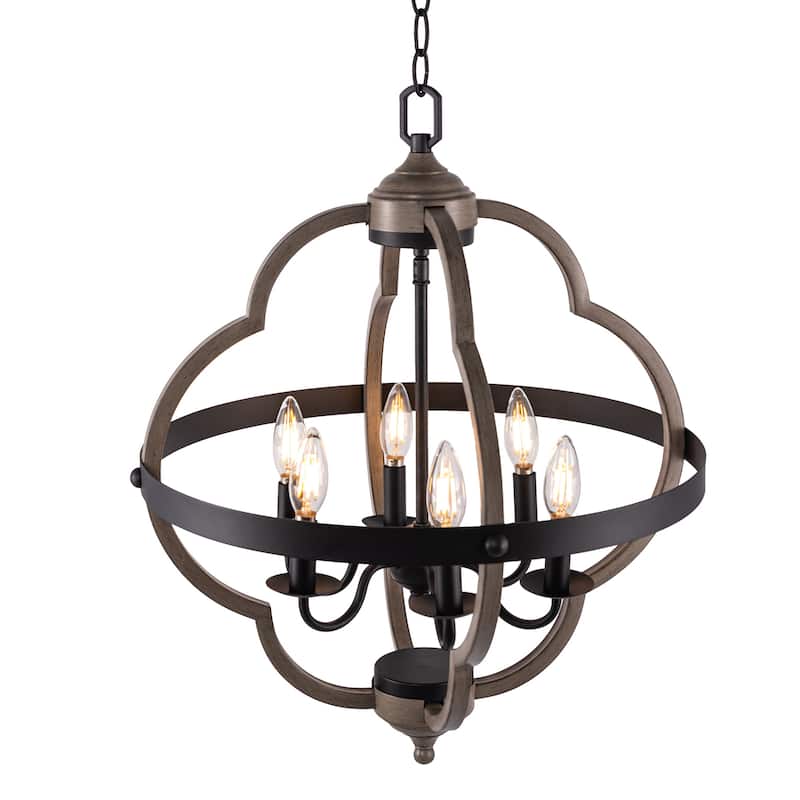6 Light Unique Geometric Chandelier - φ20"x25.23"