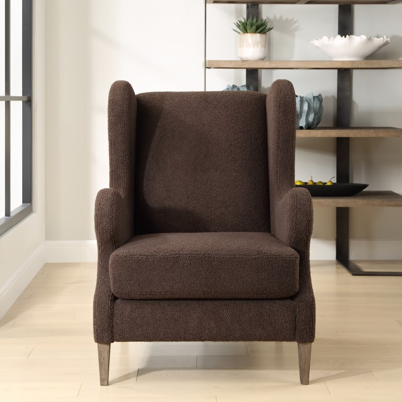 Uttermost 23839 Serpentine 30" Wide Wood Framed Polyester Accent Chair