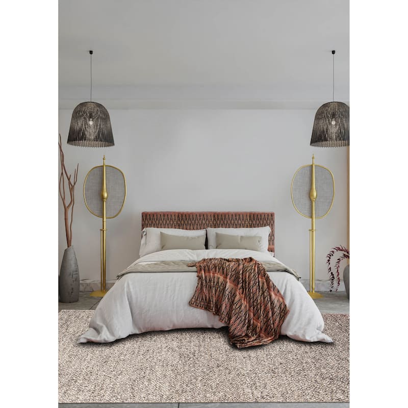 ECARPETGALLERY Braid weave Sienna Taupe Wool Rug - 5'2 x 7'4