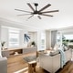 preview thumbnail 24 of 38, 65" Integrated LED White Dimmable Ceiling Fan with Light and Remote - 65" D x 65" W x 13.4" H