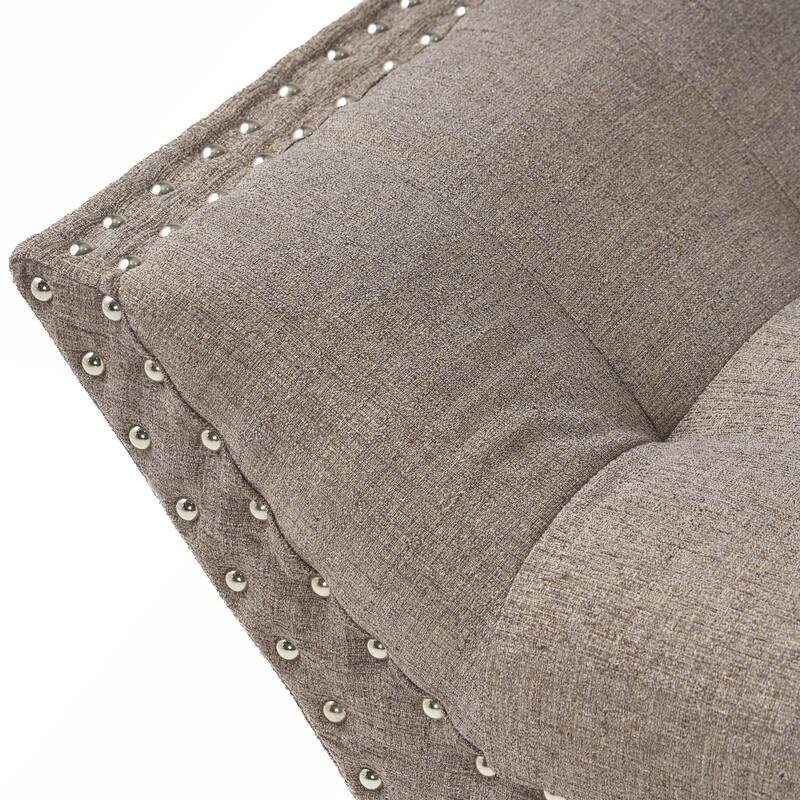 Accent Fabric Upholstered Ottoman for Bedroom or Living Room