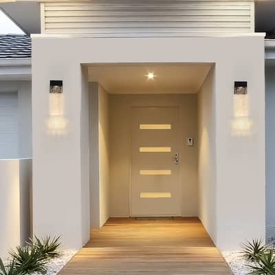 Outdoor Waterproof Transparent LED Crystal Wall Lamp(2 pack)