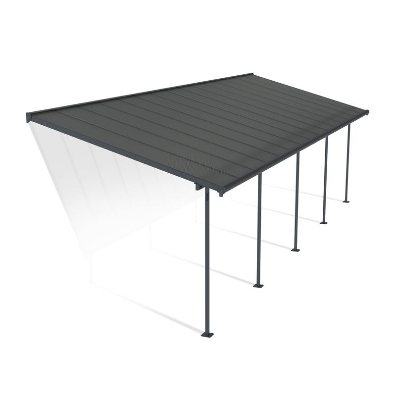 Sierra 10 ft. Gray/Gray Aluminum Patio Cover