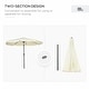 preview thumbnail 8 of 39, Outsunny 9ft Patio Umbrella with Push Button Tilt and Crank, Ruffled Outdoor Market Table Umbrella with Tassles and 8 Ribs