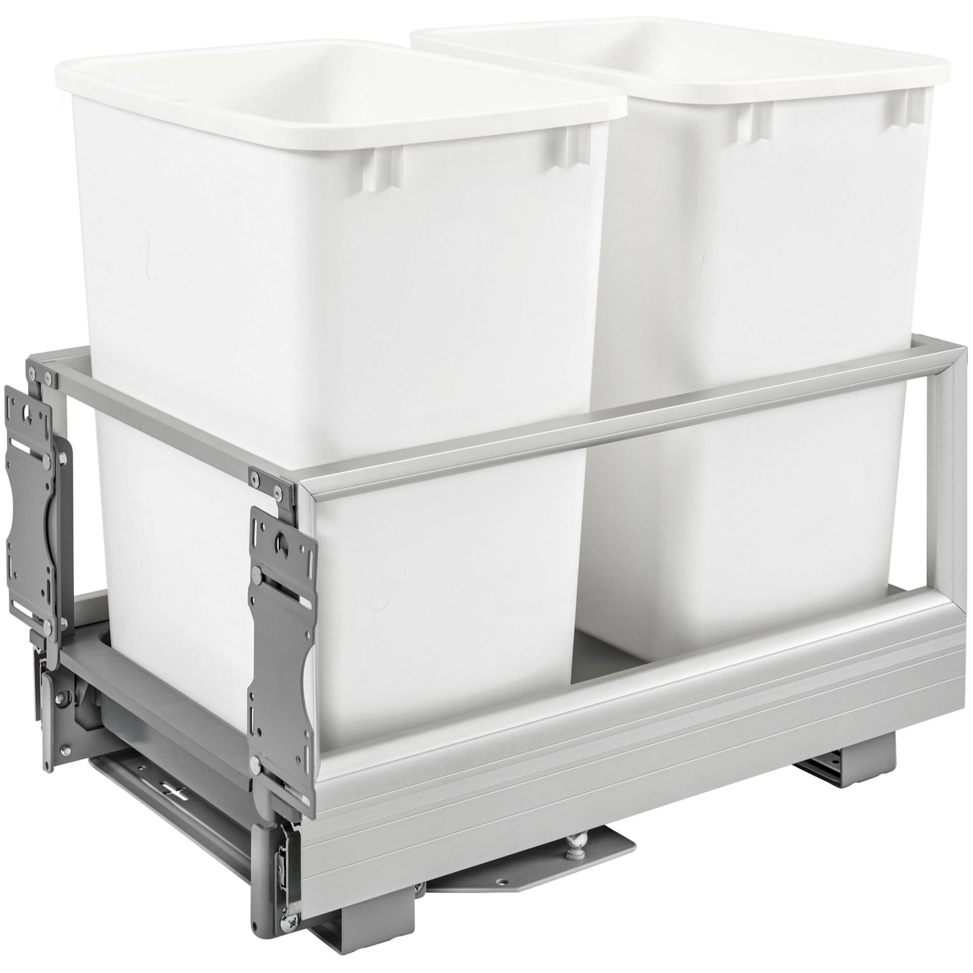 WE PREFERRED Double 50 Quart Bottom Mount Waste Container with