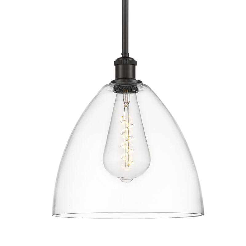 Innovations Lighting 516-1S-13-12 Bristol Pendant Bristol 12" Wide - Oil Rubbed Bronze / Clear