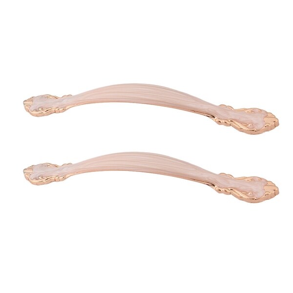 Metal Cabinet Dresser Drawer Closet Pull Handle Grip Handgrip Pale Pink 2pcs