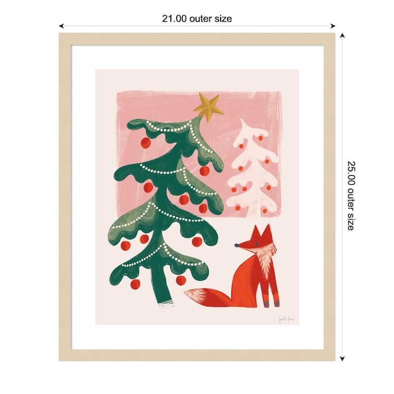Retro Holiday III by Janelle Penner Wood Framed Wall Art Print - 21 x 25 in