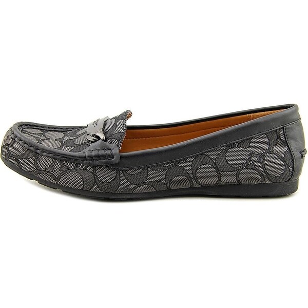 coach womens olive sand printed snake closed toe loafers