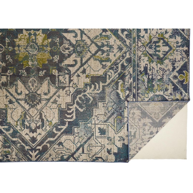 Hurst Vintage Medallion Oriental Transitional Area Rug