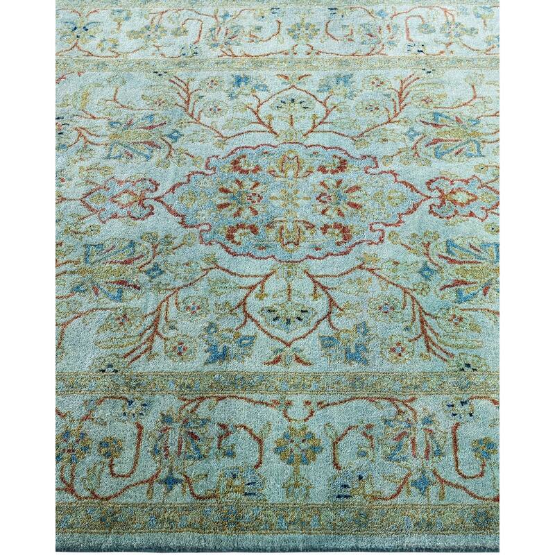 Contemporary Overdyed Wool Hand Knotted Area Rug - 3' 4" x 5' 6"