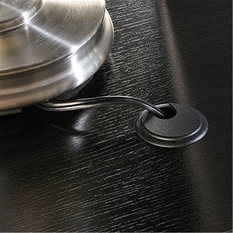 Executive Desk with 7 Drawers, Traditional Home Office Desk, Cord Management, Wind Oak Finish