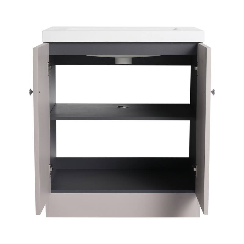Beingnext 24"/30"/36" Bathroom Vanity with Sink, Freestanding Bathroom Vanity with Soft Close Door and Adjustable Shelf